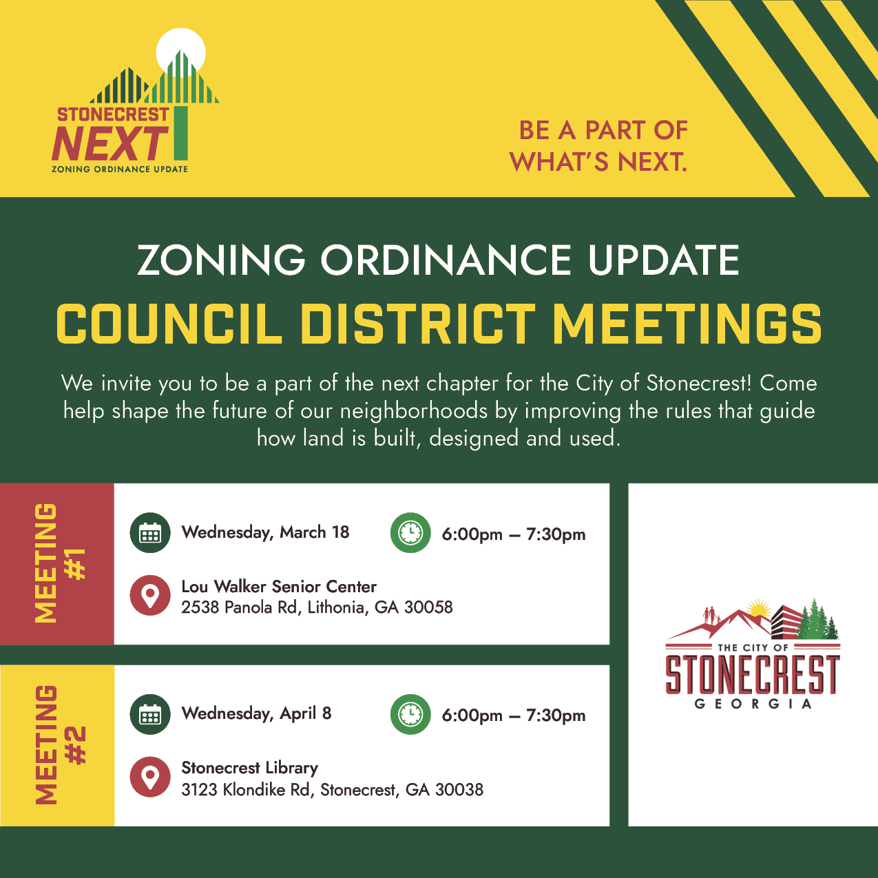 Council District Meeting Flyer
